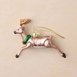 John Derian 2025 Glass Deer Christmas Ornament